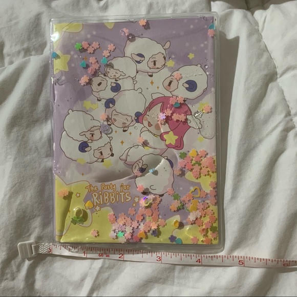 Purple Sheep Design Small Notebook with Water Gel Front Cover with Sequins - Picture 12 of 14